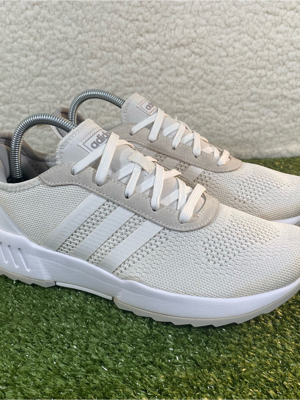 Adidas Neo Phosphere Cloudfoam Running Shoes Men’s Size 8 White Comfort Lace-Up